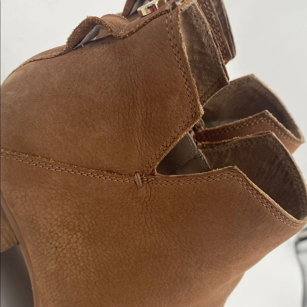 Steve Madden Brown Ankle Booties women 8 leather casual festival office retro